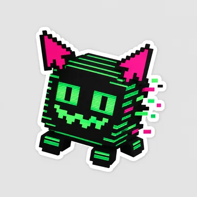 Glitch Gremlin, Beta Run 001 common sticker