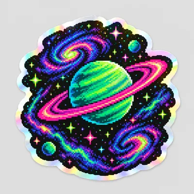 Pixel Galaxy, Beta Run 001 holo rare sticker
