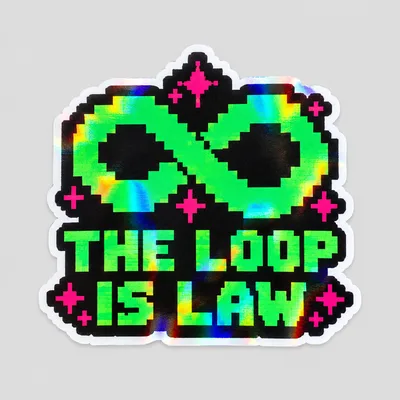 Infinite Loop, Beta Run 001 holo rare sticker