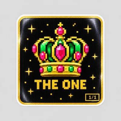 The One, Beta Run 001 grail sticker