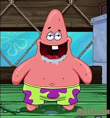 Grinning Pink Starfish meme sticker