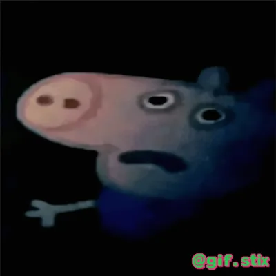 Blurry Pig Stare meme sticker