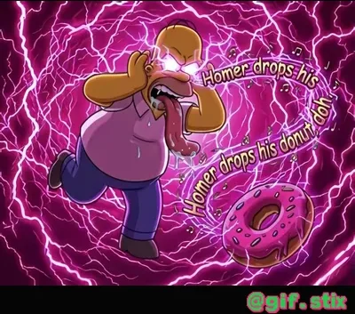Donut Drop Lightning Storm meme sticker
