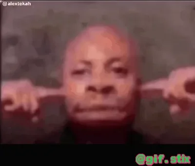 Fingers In Ears Blur meme sticker