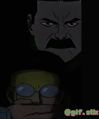 Dark Mustache Stare meme sticker