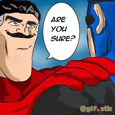 Are You Sure Hero meme sticker