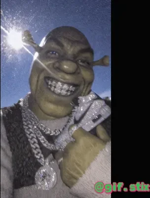 Ogre With Chains meme sticker