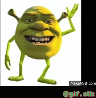 Green Ogre Ball Wave meme sticker