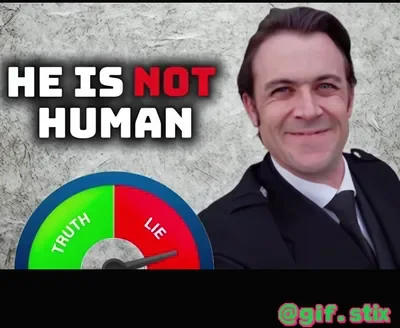 He Is Not Human meme sticker