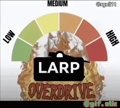 Larp Overdrive meme sticker