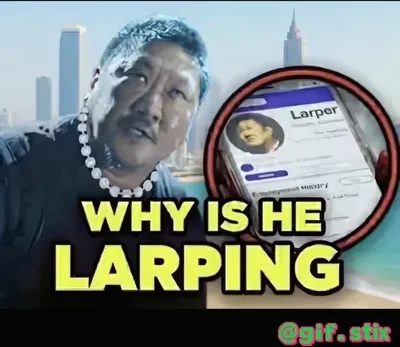 Why Is He Larping meme sticker