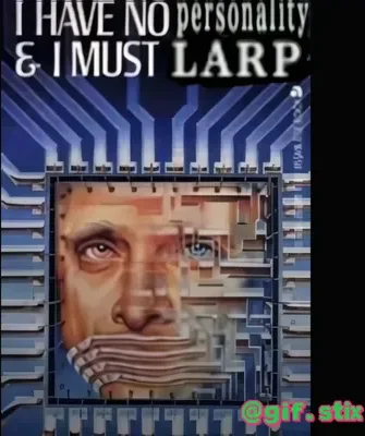 No Personality Must Larp meme sticker