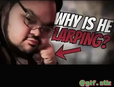 Why Is He Larping Arrow meme sticker