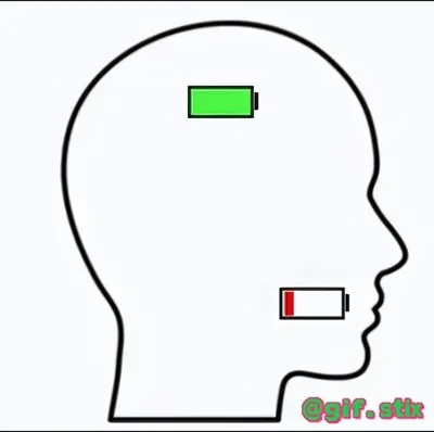 Head Battery Low meme sticker