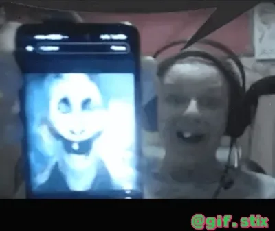 Phone Ghost Face Reaction meme sticker
