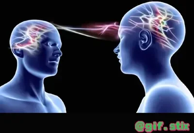 Brain Beam Connection meme sticker