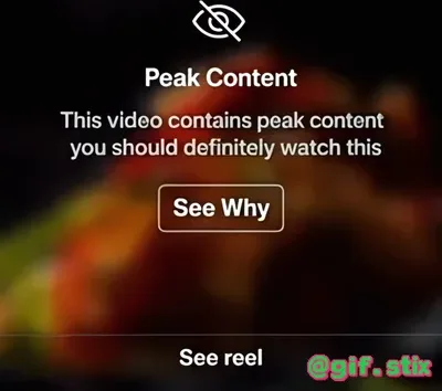 Peak Content Warning meme sticker