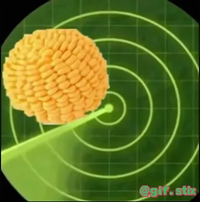 Corn Ball On Radar meme sticker