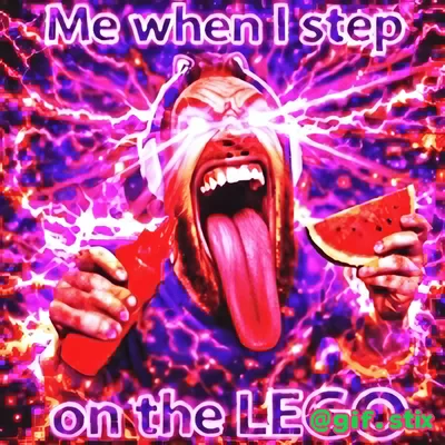 Stepping On Toy Bricks meme sticker