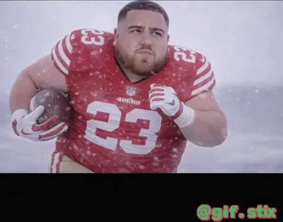 Snowy Running Back 23 meme sticker