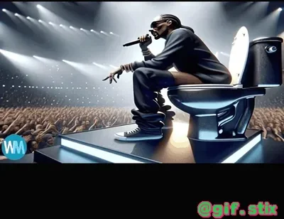 Toilet Throne Concert meme sticker
