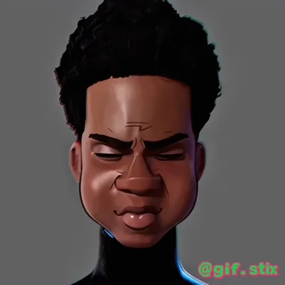 Cartoon Kid Cringe meme sticker