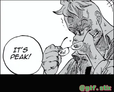 Its Peak Manga Glasses meme sticker