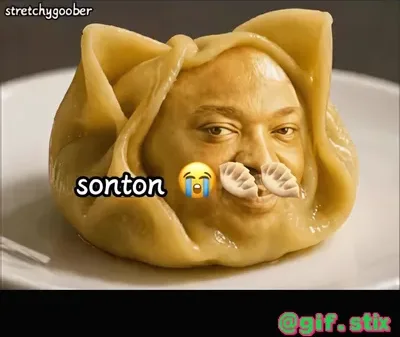Sonton Dumpling Face meme sticker