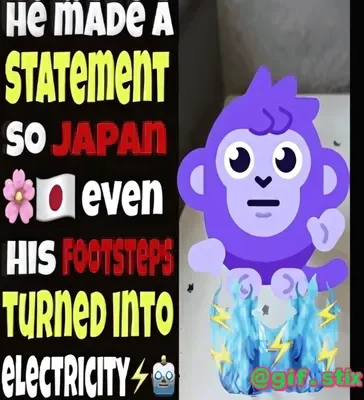 Statement So Japan Footsteps meme sticker