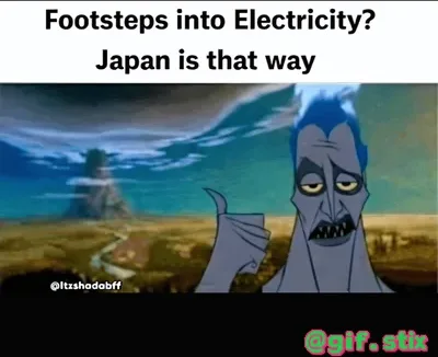 Footsteps Japan Is That Way meme sticker