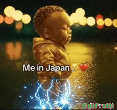 Me In Japan Lightning Steps meme sticker