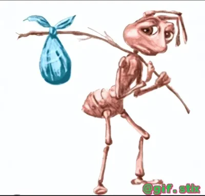 Ant With A Bindle meme sticker