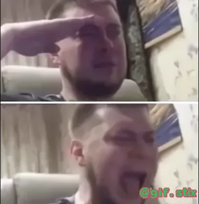Salute Then Scream meme sticker
