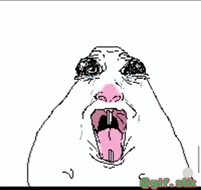 Screaming Doodle Blob meme sticker