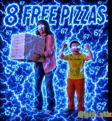 8 Free Pizzas meme sticker