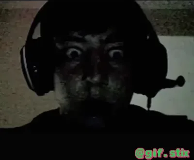 Dark Headset Stare meme sticker