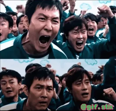 Screaming Tracksuit Crowd meme sticker