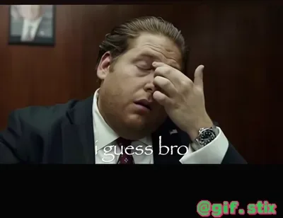 I Guess Bro Facepalm Suit meme sticker