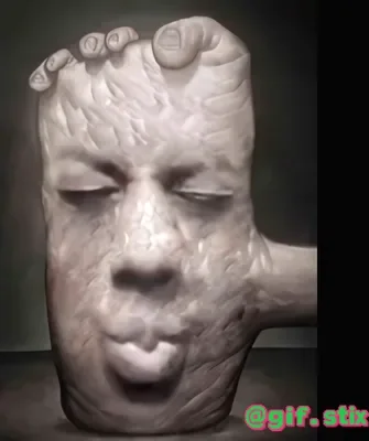 Stone Face Foot meme sticker
