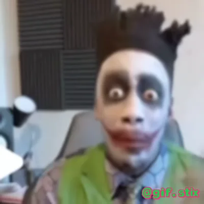 Smeared Clown Face Paint meme sticker