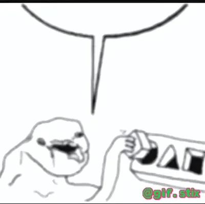 Doodle Kid Pointing Up meme sticker