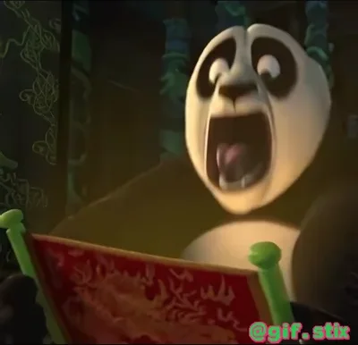 Shocked Panda Reading meme sticker