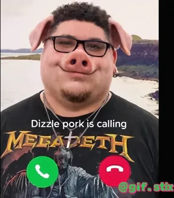 Pork Is Calling meme sticker