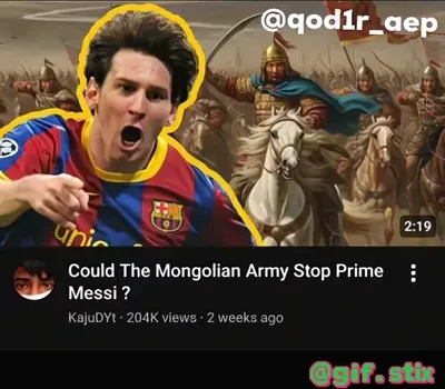 Mongolian Army Vs Soccer Star meme sticker