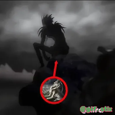 Circled Figure In The Clouds meme sticker