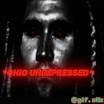 Ohio Unimpressed meme sticker
