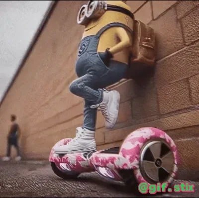 Yellow Goggle Hoverboard meme sticker