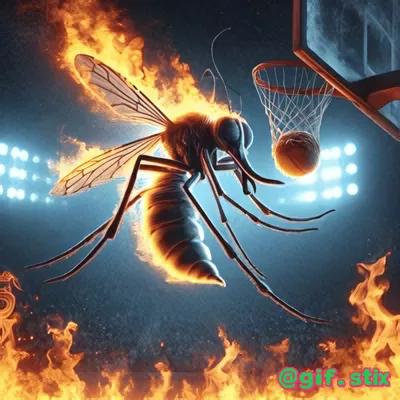 Flaming Mosquito Dunk meme sticker