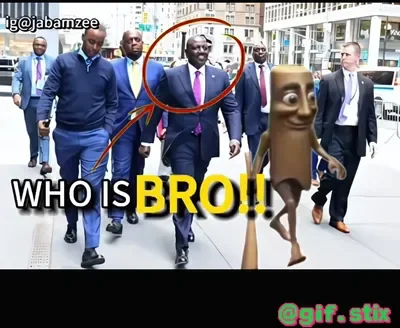 Who Is Bro Walking Crew meme sticker