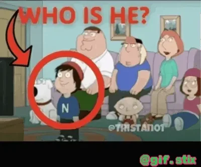 Who Is He Cartoon Family meme sticker